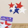 Beistle American Flag Cutouts in 2 sizes, 18 Pack – Patriotic Decorations for Wall Backdrop, 4th of July, Memorial Day & Classroom Party Supplies, Stars & Stripes Pride Themed Summer USA Holiday Decor(Star Cutouts)