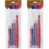 Beistle Bandana Accordion Paper Fans 10 Piece, 9″ – 16″, Red/Blue