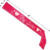 Beistle Big Sister Satin Sash, 27-Inch by 3-1/2-Inch, Cerise/White