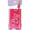 Beistle Big Sister Satin Sash, 27-Inch by 3-1/2-Inch, Cerise/White