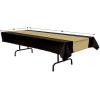 Beistle Black and Gold Plastic Tablecover(Black & Gold Tablecover – 1 Pack)