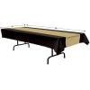 Beistle Black and Gold Plastic Tablecover(Black & Gold Tablecover – 3 Pack)
