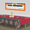 Beistle Black and Gold Plastic Tablecover(Red Carpet “Star” Tablecover – 1 Pack)