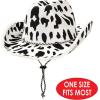 Beistle Cow Print Cowboy Hats – Adjustable Chin Strap, Halloween Costume Dress Up, Wild West Themed Parties, Animal Print Hat(Cow Print Cowboy – 2 Piece)