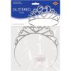 Beistle Glittered Metal “21” Tiara – Silver Birthday Crown with Sparkling Glitter Finish, Attached Combs for Secure Fit, Birthday Party Wearable Keepsake Accessory for Milestone Celebrations(Glitter Tiara)