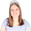 Beistle Glittered Metal “21” Tiara – Silver Birthday Crown with Sparkling Glitter Finish, Attached Combs for Secure Fit, Birthday Party Wearable Keepsake Accessory for Milestone Celebrations(Glitter Tiara)