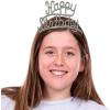 Beistle Glittered Metal Happy Birthday Tiara