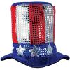 Beistle Glitz N’ Gleam Uncle Sam Top Hat, Independence Day, Memorial Day, Patriotic Stars & Stripes Novelty Photo Prop(Glitz ‘N Gleam Uncle Sam Top Hat – a)