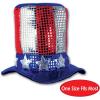 Beistle Glitz N’ Gleam Uncle Sam Top Hat, Independence Day, Memorial Day, Patriotic Stars & Stripes Novelty Photo Prop(Glitz ‘N Gleam Uncle Sam Top Hat (1-pack))
