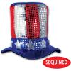 Beistle Glitz N’ Gleam Uncle Sam Top Hat, Independence Day, Memorial Day, Patriotic Stars & Stripes Novelty Photo Prop(Glitz ‘N Gleam Uncle Sam Top Hat (1-pack))