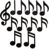 Beistle Gold Foil Musical Instruments Cutouts(Foil Musical Notes Silhouettes)
