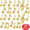 Beistle Gold Foil Musical Instruments Cutouts(Gold Foil Musical Notes Silhouettes)