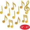 Beistle Gold Foil Musical Instruments Cutouts(Gold Foil Musical Notes Silhouettes)