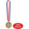 Beistle Gold Medal with Ribbon(Red/White/Blue/Gold)