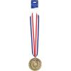 Beistle Gold Medal with Ribbon(Red/White/Blue/Gold)