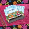 Beistle Hippie Bus Luncheon Napkins, 32 Count, Colorful 60’s and 70’s Retro Party Paper Napkins with Bus, Peace Signs and Flower Power Design for Groovy Themed Events, 2-Ply, 6.5″ x 6.5″