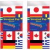 Beistle International Flag Tablecovers, Rectangular – Plastic Table Cloth, Around The World, Multicultural Travel Themed Party Decorations, International World Flags, 54″ x 108″, Multicolored, 2 Piece(54″ x 108″)
