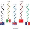 Beistle International Flag Whirls 10 Piece, Multicolored(International Flag Whirls (5-Pack))