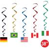 Beistle International Flag Whirls 10 Piece, Multicolored(International Flag Whirls (5-Pack))