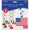 Beistle International Flag Whirls 10 Piece, Multicolored(International Flag Whirls (5-Pack))