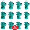 Beistle Metallic Wrapped Balloon Weight – 12 Pack, Turquoise Balloon Centerpiece Bouquet Holders, Party Decoration Accessories for Birthdays, Weddings, Graduations, and Retirement Celebrations, 6 Oz
