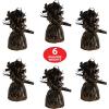 Beistle Metallic Wrapped Balloon Weight – 6 Pack, Brown Balloon Centerpiece Bouquet Holders, Party Decoration Accessories for Rustic Weddings, Thanksgiving, Fall Festivals, and Western Themes, 6 Oz