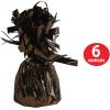 Beistle Metallic Wrapped Balloon Weight – 6 Pack, Brown Balloon Centerpiece Bouquet Holders, Party Decoration Accessories for Rustic Weddings, Thanksgiving, Fall Festivals, and Western Themes, 6 Oz