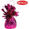 Beistle Metallic Wrapped Balloon Weight – 6 Pack, Cerise Pink Balloon Centerpiece Bouquet Holders, Party Decoration Accessories for Baby Showers, Birthday Parties, and Valentine’s Celebrations, 6 Oz