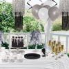 Beistle Metallic Wrapped Balloon Weight – 6 Pack, Silver Balloon Centerpiece Bouquet Holders, Party Decoration Accessories for Birthdays, Weddings, Graduations, and Retirement Celebrations, 6 Oz
