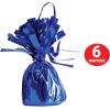 Beistle Metallic Wrapped Balloon Weights, Set of 6, Blue Party Decorations with Loop for Balloons, Centerpieces and Table Décor for Birthdays Events and Celebrations, 6 oz