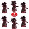 Beistle Metallic Wrapped Balloon Weights, Set of 6 Maroon Party Decorations with Loop, Centerpieces and Table Décor for Birthdays School Team Spirit Graduations Fall Celebrations and Events 6 oz