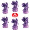 Beistle Metallic Wrapped Balloon Weights, Set of 6 Pink Party Decorations with Loop, Centerpieces and Table Décor for Birthdays Baby or Bridal Showers Breast Cancer Events and Sweet Sixteens, 6 oz