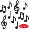 Beistle Mini Musical Notes Silhouettes(5.5″-10.25″)