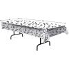 Beistle Musical Notes Tablecover in White/Black, Music Party Supplies, 50’s Theme Rock and Roll Tableware, Awards Night Decorations, 108″ x 54″