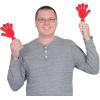 Beistle Pack of 12 Plastic Hand Clappers in Blue, School Spirit Noise Makers for Pep Rallys, Team Sports Games, Birthday Party Favors, Party Supplies, 7.5″(Red)