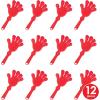 Beistle Pack of 12 Plastic Hand Clappers in Blue, School Spirit Noise Makers for Pep Rallys, Team Sports Games, Birthday Party Favors, Party Supplies, 7.5″(Red)