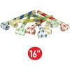 Beistle Pack of 16 Super-Tube Noiseless Blowouts in Red/Yellow/Green/Blue/White/Grey, Novelty Party Favors for Birthday Parties, Party Supplies, 16″