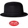 Beistle Pack of 24 Velour Derby Hats in Black, Broadway Theater Show Props, Costume Accessories for Dress-Up Party, Halloween