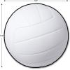 Beistle Pack of 24 Volleyball Cutouts, Wall Decorations for Team Sports Party, Pep Rally, Sports Themed Party Decor, Beach Party Supplies 13.5″