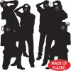 Beistle Paparazzi Cutouts – 4-Count Thin Printed Clear Plastic Hollywood Photographer Wall Backdrop Decorations for Awards Night Parties Celebrity Photo Props and VIP Event Décor, 5’3″