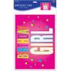 Beistle Plastic Birthday Girl Yard Sign Vibrant Pink Outdoor Celebration Lawn Decoration with Metal H-Stake All-Weather Corrugated Plastic B-Day Party Display, 11.5” x 15.5”