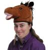 Beistle Plush Fabric Horse Head Hat Costume Accessory, Equestrian Theme Photo Booth Supplies(Brown/Black/Pink)