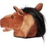Beistle Plush Fabric Horse Head Hat Costume Accessory, Equestrian Theme Photo Booth Supplies(Brown/Black/Pink)