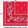 Beistle Red Bandana Luncheon Napkins 16 Count