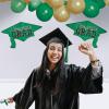 Beistle Red Congrats Grad Cutouts, 2-Count, Large Graduation Cap Decorations for Celebrations, High School and College Academic Achievement Party Supplies, 22.25” x 36.75”(Green)
