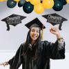 Beistle Red Congrats Grad Cutouts, 2-Count, Large Graduation Cap Decorations for Celebrations, High School and College Academic Achievement Party Supplies, 22.25” x 36.75”(Black)