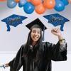 Beistle Red Congrats Grad Cutouts, 2-Count, Large Graduation Cap Decorations for Celebrations, High School and College Academic Achievement Party Supplies, 22.25” x 36.75”(Blue)