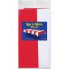 Beistle Red and White Striped Plastic Tablecover