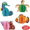Beistle Sea Creatures Honeycomb Party Decorations(4 Piece)
