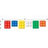 Beistle Set of 2 Building Blocks Pennant Banners, Colorful Construction Birthday Party Decorations, Fun Creative Block Themed Party Decor, 9″ x 6′